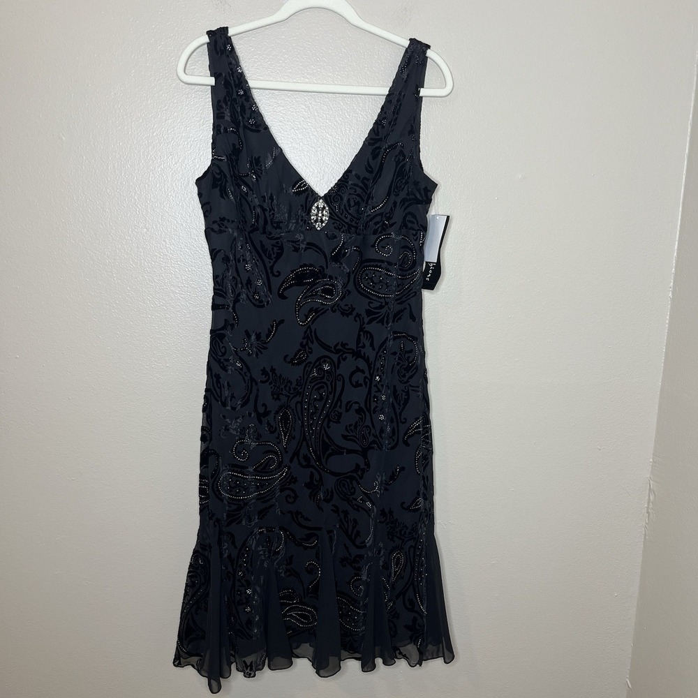 VTG dress Burnout Velvet Y2K Deadstock Fairy Vamp Witch dark romantic Whimsigoth